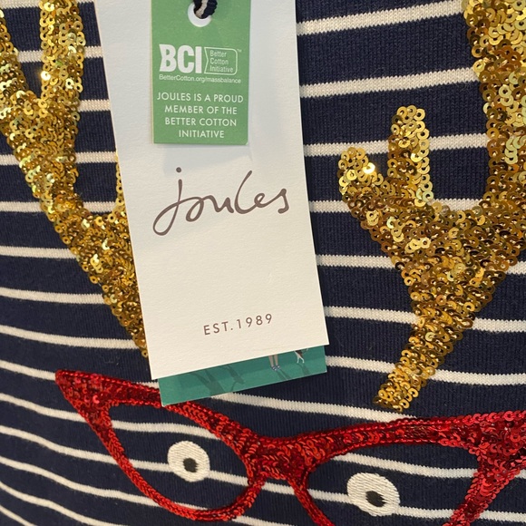 Joules Harbiur Luxe Long Sleeve Reindeer Jersey Top 4 - Picture 6 of 8